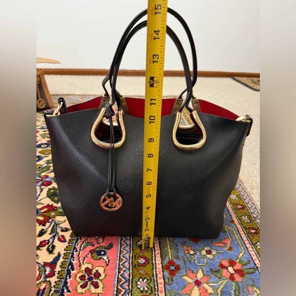 Super Rare Michael Kors gold tone and red handbag